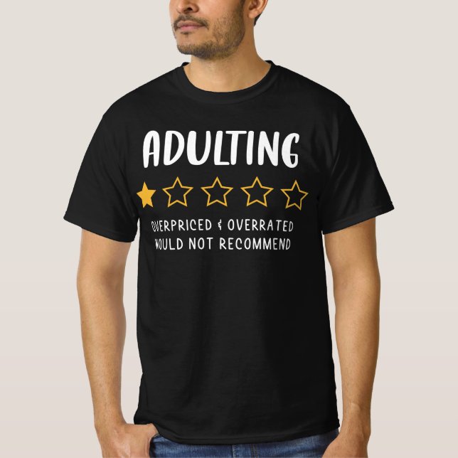 Erwachsene mit 1 Sternen T-Shirt (Vorderseite)