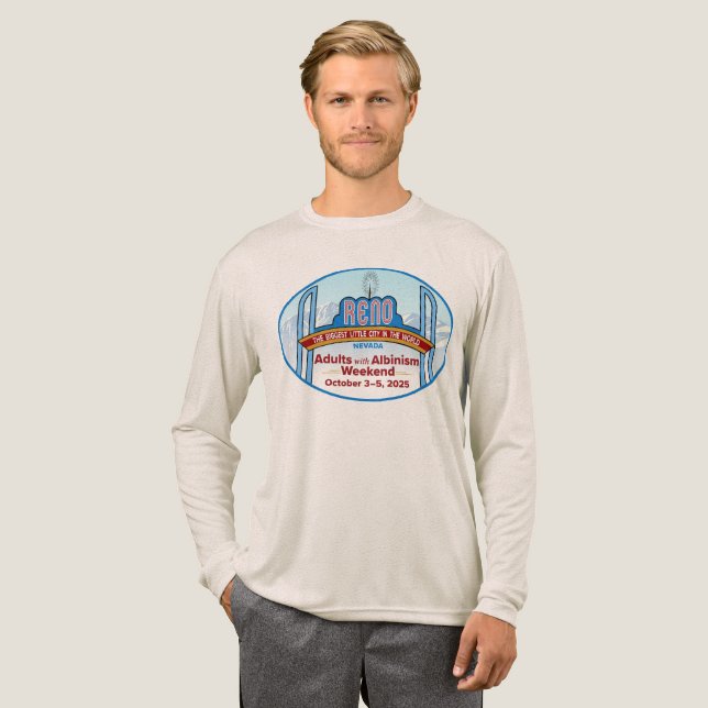 Erwachsene mit Albinismus Wochenende Reno T-Shirt Tri-Blend Shirt (Volle Vorderseite)