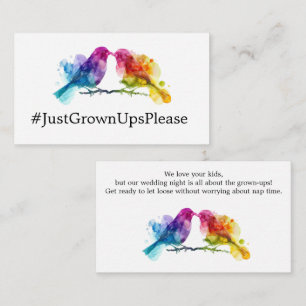 Erwachsene nur LGBTQ+ Rainbow Lovebirds Begleitkarte