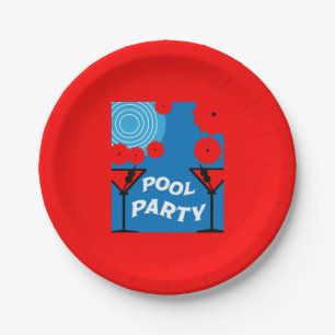 Erwachsene Pool-Partys Pappteller