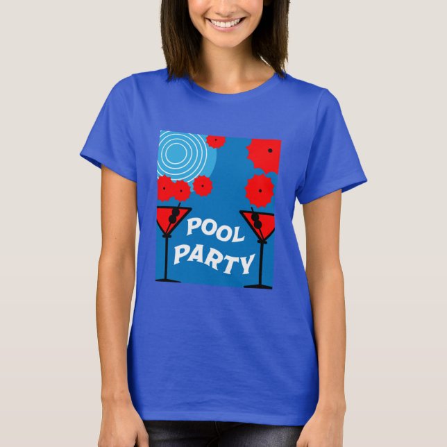 Erwachsene Pool Partys T - Shirt (Vorderseite)