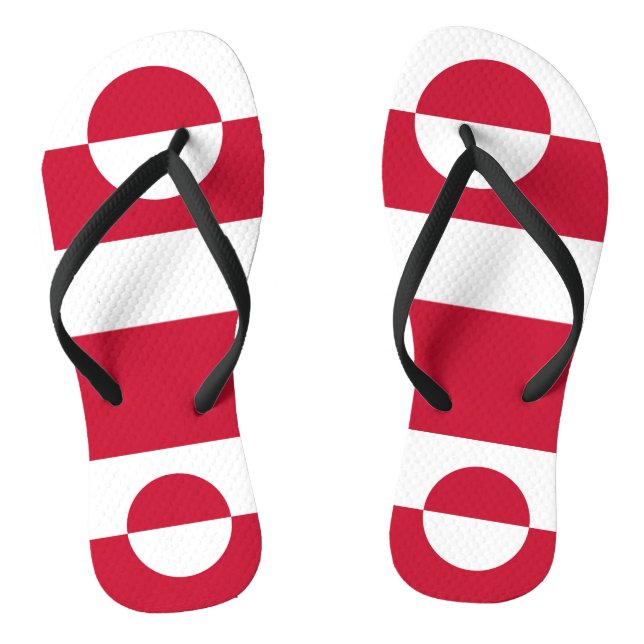Erwachsene Schlackenbänder mit der Flagge Grönland Flip Flops (Fußbett)
