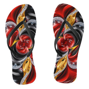 Erwachsene Slim-Gurte mit deutschen Farben Flip Flops