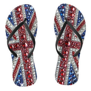 Erwachsene Slim-Streifen mit britischen Farben Flip Flops