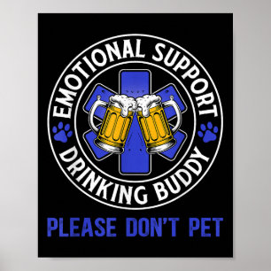 Erwachsene sonnige Drinks emotionale Unterstützung Poster
