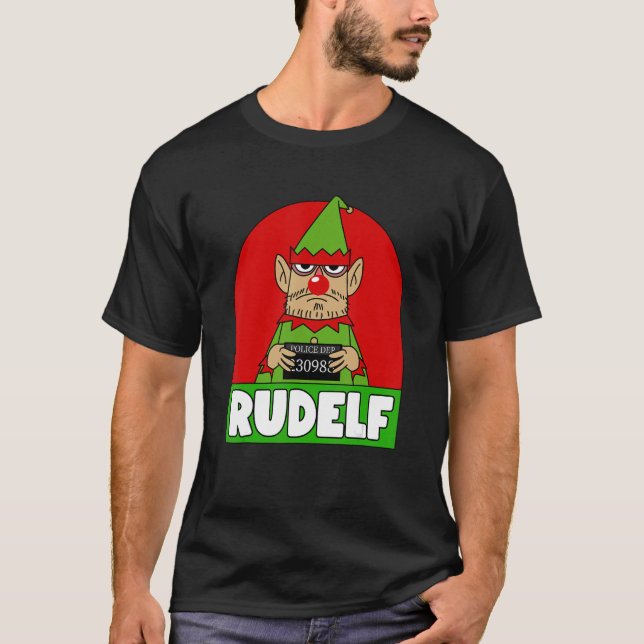 ERWACHSENE Weihnachten RUDELF Rude Elf T-Shirt (Vorderseite)
