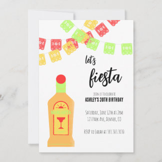 Erwachsene zum Geburtstag Fiesta Einladung
