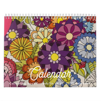 Erwachsenenfarbbuch Kalender 2025.