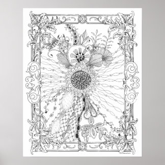 Erwachsenenfarbenplakat "Liebe der Sonnenblumen Ku Poster