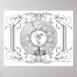 Erwachsenenfarbposter "I Liebe Hummingbirds Art" Poster