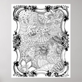 Erwachsenenfarbposter "Mother's Garden Art" Poster