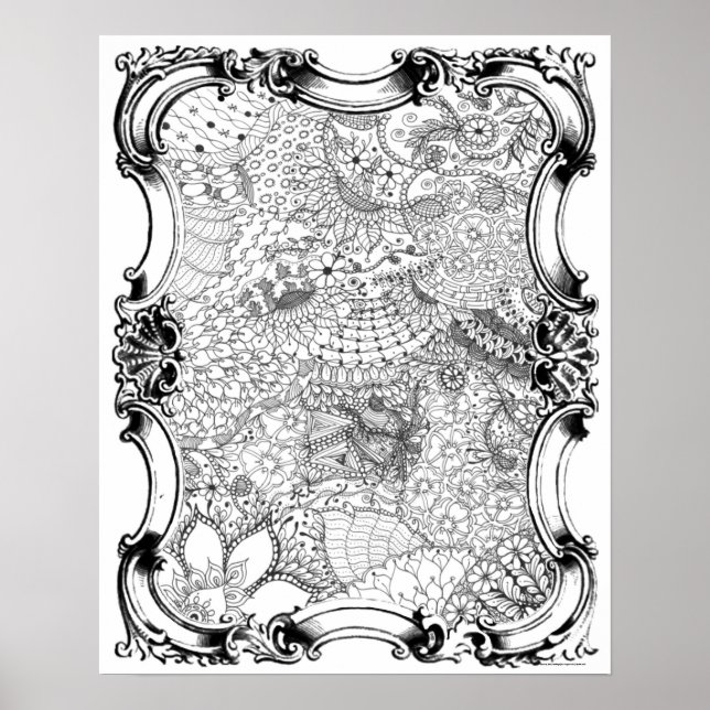 Erwachsenenfarbposter "Mother's Garden Art" Poster (Vorne)