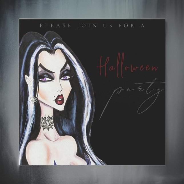 Erwachsenenschwarzes Halloween-Party Einladung (Von Creator hochgeladen)
