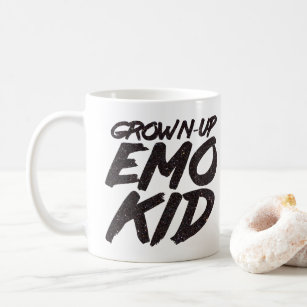 Erwachsener Emo-Kinderschwarzer Glitzer Kaffeetasse