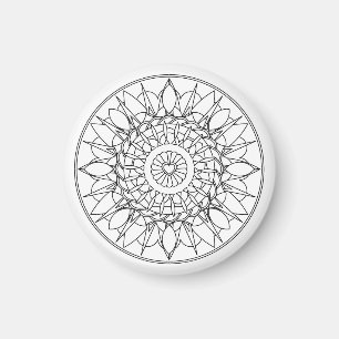 Erwachsener Farbton-Mandala-Magnet Magnet