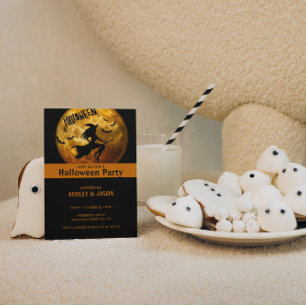 Erwachsener Halloween-Party Moon Einladung