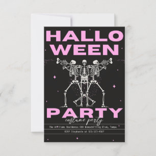 Erwachsener Halloween-Party Vintager Gothic-Schäde Einladung
