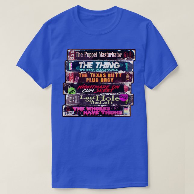 Erwachsener Horror VHS T-Shirt (Design vorne)
