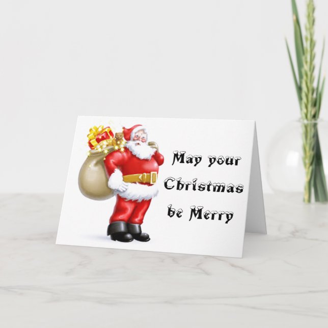 ** ERWACHSENER SANTA SPASS** FÜR SIE BEI CHRISTMAS KARTE (Vorderseite)