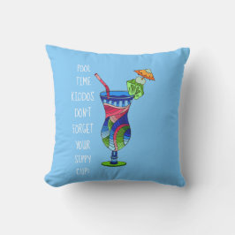 Erwachsener-Sippy-Cup (blau), Niedlicher Pool Kissen