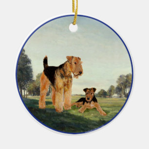 Erwachsener und Jungtier Keramikornament