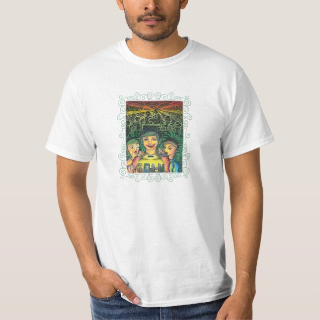 Erwachsener weißer T - Shirt (Vorderseite)