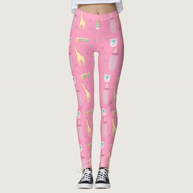 Erwachsenes Baby-Leggings-Rosa/ABDL/Leben des Leggings (Vorderseite)