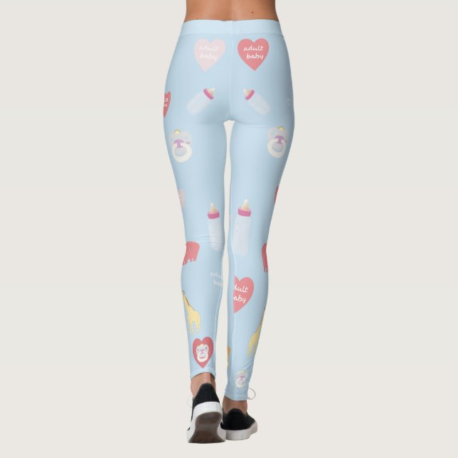 Erwachsenes Blau der Baby-Leggings-| ABDL | Leggings (Rückseite)