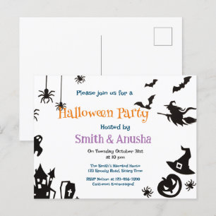Erwachsenes Halloween-Party Einladungspostkarte
