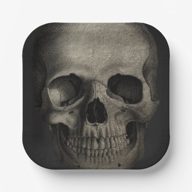 Erwachsenes Halloween-Party Skulkl Pappteller (Vorderseite)
