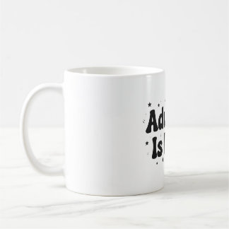 Erwachsenwerden ist hart, lustiges Retro-Shirt Kaffeetasse