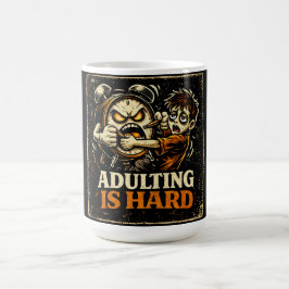 Erwachsenwerden ist hart – Millennial-Lebenshumor Kaffeetasse