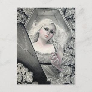 Erwachte Vampiress Postkarte