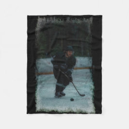 Erwärmung des Eishockey-Spielers Fleecedecke