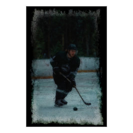 Erwärmung des Eishockey-Spielers Poster