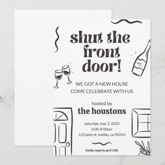 Erwärmung Einladung Haushalt Einladung (Vorne/Hinten)