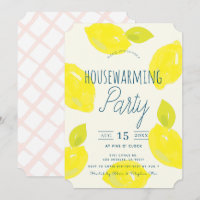Erwärmung-Party von Hand bemalt Lemon Pink House