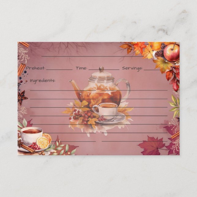 Erwärmung Wassail Recipe Card Begleitkarte (Vorderseite)