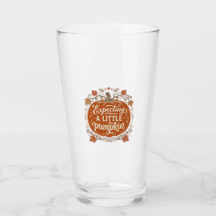 Erwarte Ein Kleines Kürbis Herbst Schwangerschaft  Glas