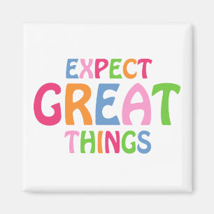 Erwarte Großartige Dinge Inspirierende Typografie- Magnet