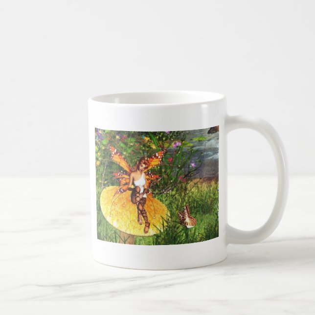 Erwarten der Herbstfee-Tasse Kaffeetasse (Rechts)