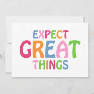 Erwarten Sie Großes Inspiration Typografie Zitat Dankeskarte