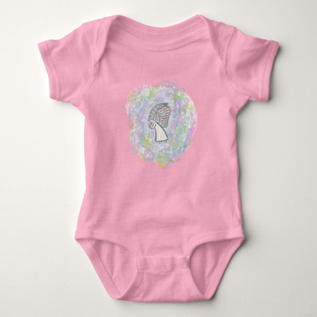 Erwarten Sie gute Dinge Guardian Angel Baby Bodysu Baby Strampler (Vorderseite)