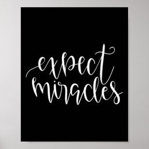 Erwarten Sie Wunder Inspiration Motivierend Zitat Poster