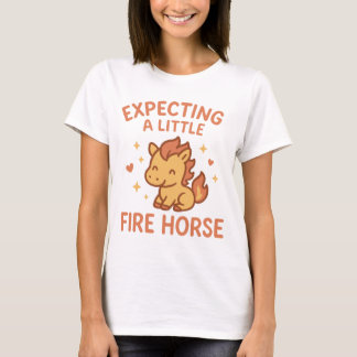 Erwartet ein kleines Feuerpferd Süße Schwangerscha T-Shirt