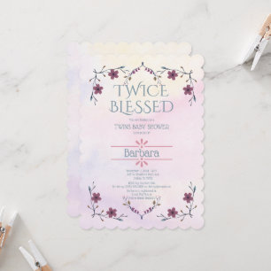 Erwartete Ergebnisse: Boho floral & lavender water Einladung