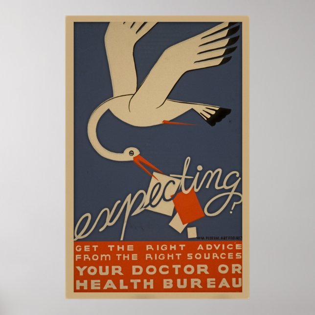 Erwartete WPA-Vintages Gesundheitspaket Poster (Vorne)