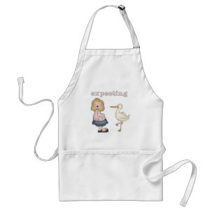 erwartetes Baby - Storchhemden und Geschenke Schürze