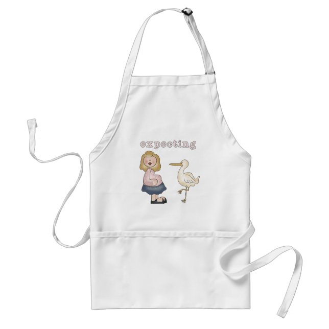 erwartetes Baby - Storchhemden und Geschenke Schürze (Vorne)