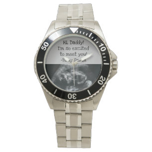Erwartung, dass Vater eine Ultraschallüberwachung  Armbanduhr